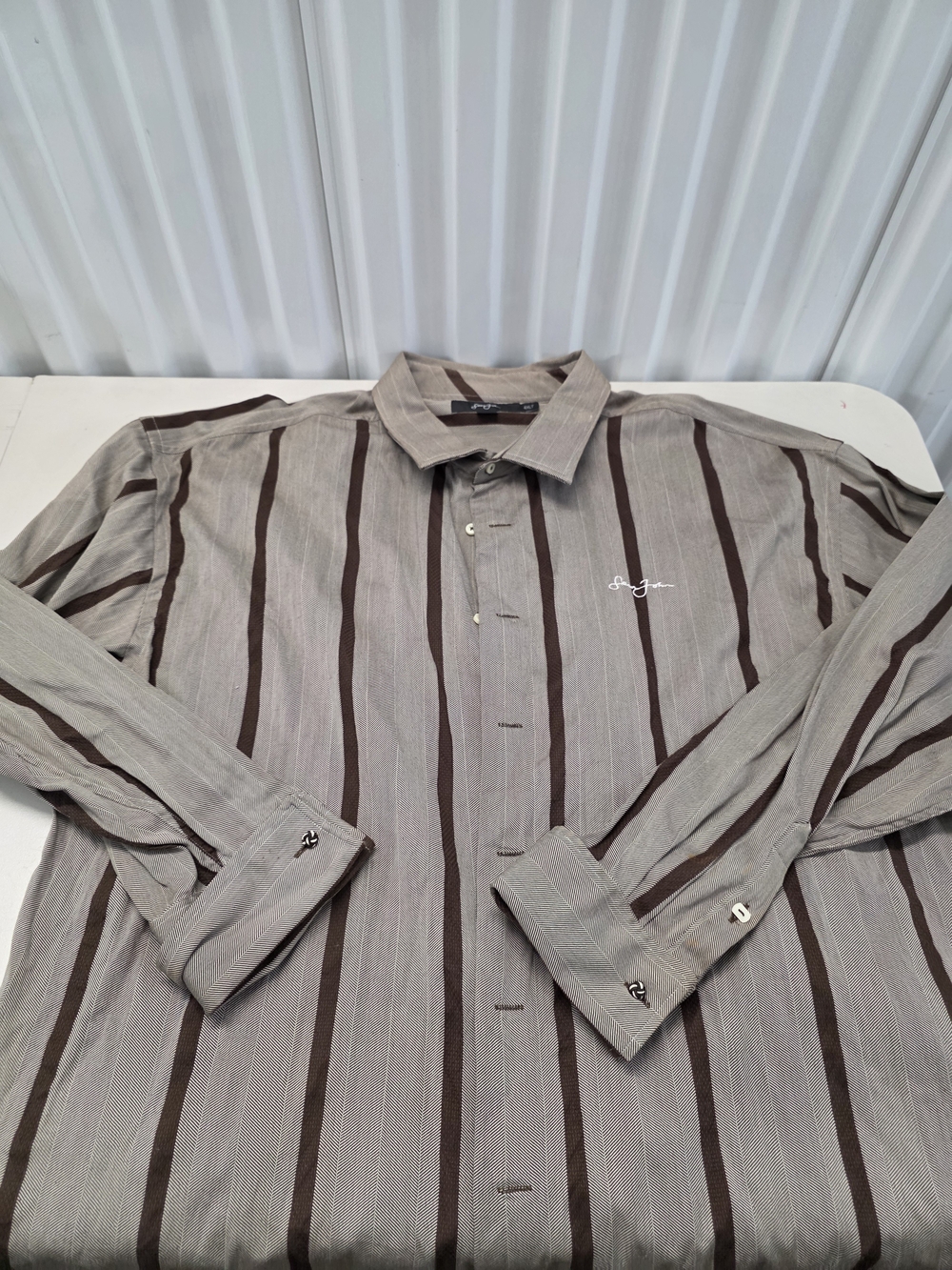 Sean John Cotton Button Up Shirt Men's Size 4XLT 2521